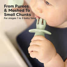 Load image into Gallery viewer, 2-Sets Lil’ Prep Baby Fork & Spoon (Sage)