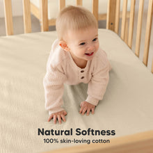 Load image into Gallery viewer, 2-Pack Lyra Muslin Crib Sheets (Greige)