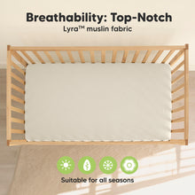 Load image into Gallery viewer, 2-Pack Lyra Muslin Crib Sheets (Greige)
