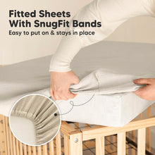 Load image into Gallery viewer, 2-Pack Lyra Muslin Crib Sheets (Greige)