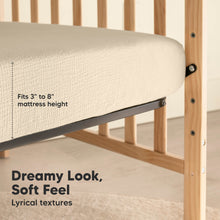 Load image into Gallery viewer, 2-Pack Lyra Muslin Crib Sheets (Greige)