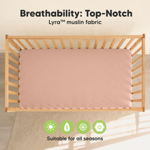 Load image into Gallery viewer, 2-Pack Lyra Muslin Crib Sheets (Russet)