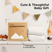 Load image into Gallery viewer, 2-Pack Lyra Muslin Crib Sheets (Soft White)
