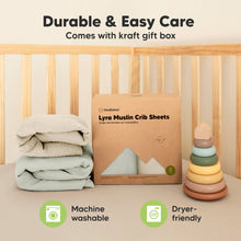 Load image into Gallery viewer, 2-Pack Lyra Muslin Crib Sheets (Willow)
