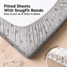Load image into Gallery viewer, Fitted sheets with SnugFit bands that stay in place.