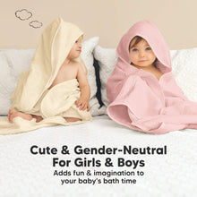 Load image into Gallery viewer, 2-Pack Lyra Muslin Hooded Towels (Rose Ivory)