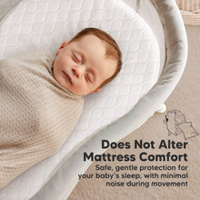 Load image into Gallery viewer, Does Not Alter Mattress Comfort - Safe, gentle protection for your baby's sleep, with minimal noise during movement