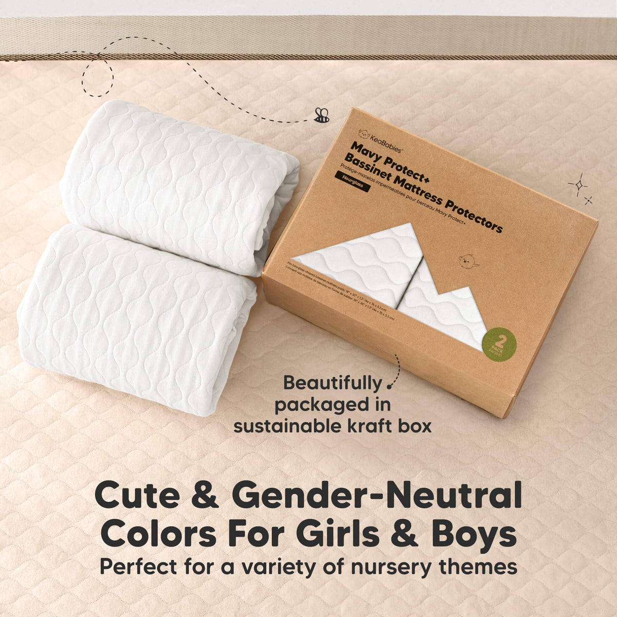 Cute & Gender-Neutral Colors For Girls & Boys - Perfect for a variety of nursery themes (Beautifully packaged in sustainable kraft box) 32413950279866