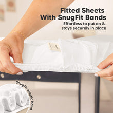 Load image into Gallery viewer, Fitted Sheets With SnugFit Bands - Effortless to put on & stays securely in place (SnugFit elastic band)