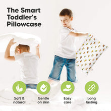 Load image into Gallery viewer, The smart toddler pillowcase made with soft, gentle, easy-care, and long-lasting fabric.