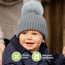 Load image into Gallery viewer, 2-Pack Pom Knitted Beanie (Steel)