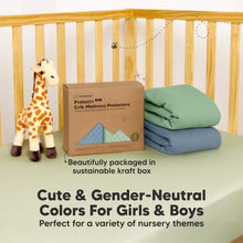 Load image into Gallery viewer, 2-Pack Quin Protect+ Waterproof Crib Mattress Protector (Lagoon)