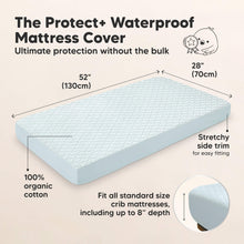 Load image into Gallery viewer, 2-Pack Mavy Protect+ Waterproof Crib Mattress Protector (Frost)