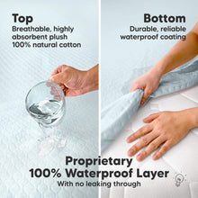 Load image into Gallery viewer, 2-Pack Mavy Protect+ Waterproof Crib Mattress Protector (Frost)