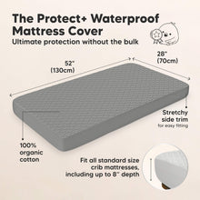 Load image into Gallery viewer, 2-Pack Mavy Protect+ Waterproof Crib Mattress Protector (Granite)