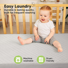 Load image into Gallery viewer, 2-Pack Mavy Protect+ Waterproof Crib Mattress Protector (Pearl Gray)