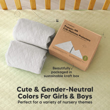 Load image into Gallery viewer, 2-Pack Mavy Protect+ Waterproof Crib Mattress Protector (Pearl Gray)