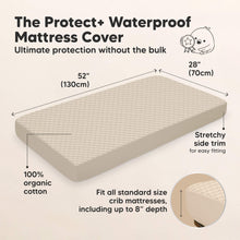 Load image into Gallery viewer, 2-Pack Quin Protect+ Waterproof Crib Mattress Protector (Ecru)