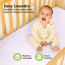 Load image into Gallery viewer, 2-Pack Quin Protect+ Waterproof Crib Mattress Protector (Lilac)