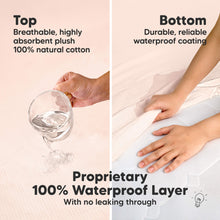 Load image into Gallery viewer, 2-Pack Quin Protect+ Waterproof Crib Mattress Protector (Mist Rose)