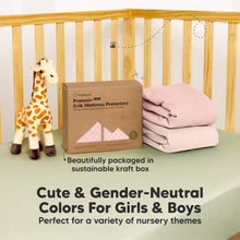 Load image into Gallery viewer, 2-Pack Quin Protect+ Waterproof Crib Mattress Protector (Mist Rose)