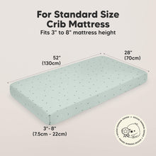 Load image into Gallery viewer, Soothe Fitted Crib Sheet (Bunnies)