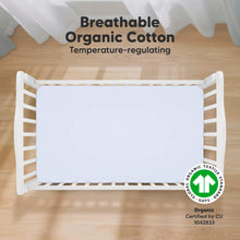 Load image into Gallery viewer, Soothe Fitted Crib Sheet (Blue Flax)