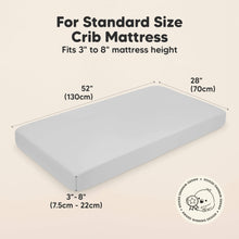 Load image into Gallery viewer, Soothe Fitted Crib Sheet (French Gray)