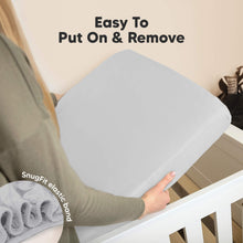 Load image into Gallery viewer, Soothe Fitted Crib Sheet (French Gray)