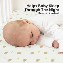 Load image into Gallery viewer, Soothe Fitted Crib Sheet (Nibbles/Bruce)