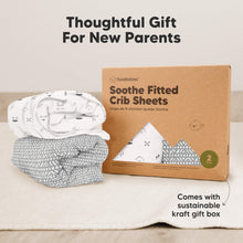 Load image into Gallery viewer, Soothe Fitted Crib Sheet (Nordic)
