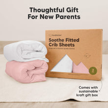 Load image into Gallery viewer, Soothe Fitted Crib Sheet (Rose)