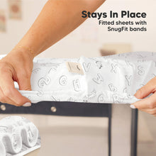 Load image into Gallery viewer, Soothe Fitted Mini Crib Sheet (ABC Land)