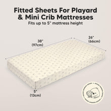 Load image into Gallery viewer, Soothe Fitted Mini Crib Sheet (Bumble Bear)