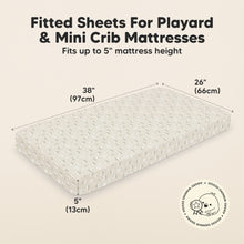 Load image into Gallery viewer, Soothe Fitted Mini Crib Sheet (Daisies)