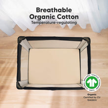 Load image into Gallery viewer, Soothe Fitted Mini Crib Sheet (Khaki)