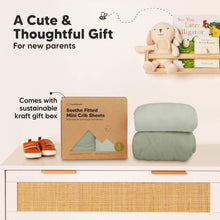 Load image into Gallery viewer, Soothe Fitted Mini Crib Sheet (Lichen)