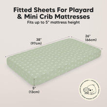Load image into Gallery viewer, Soothe Fitted Mini Crib Sheet (Lunaris)