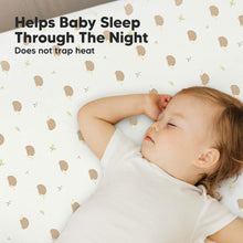 Load image into Gallery viewer, Soothe Fitted Mini Crib Sheet (Nibbles/Bruce)