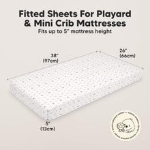 Load image into Gallery viewer, Soothe Fitted Mini Crib Sheet (Nordic)