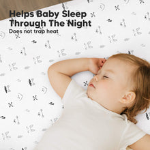 Load image into Gallery viewer, Soothe Fitted Mini Crib Sheet (Nordic)