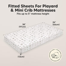 Load image into Gallery viewer, Soothe Fitted Mini Crib Sheet (Savannah)