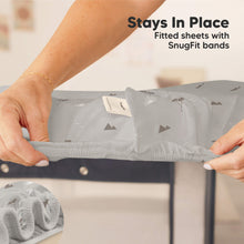 Load image into Gallery viewer, Soothe Fitted Mini Crib Sheet (Savannah)