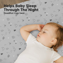 Load image into Gallery viewer, Soothe Fitted Mini Crib Sheet (Woodland)