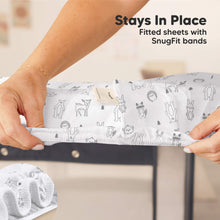 Load image into Gallery viewer, Soothe Fitted Mini Crib Sheet (Woodland)