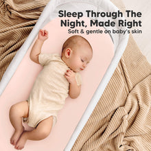 Load image into Gallery viewer, Sleep through the night bassinet protector that is soft and gentle on baby’s skin.