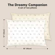 Load image into Gallery viewer, 2-Pack Toddler Pillows Without Pillowcase (Bumble Bear)