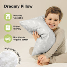 Load image into Gallery viewer, 2-Pack Toddler Pillows Without Pillowcase (Gray Rainbow)