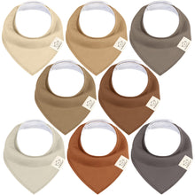 Load image into Gallery viewer, 8-Pack Organic Bandana Bibs (Terracotta)
