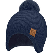 Load image into Gallery viewer, Muff Knitted Beanie (Navy)
